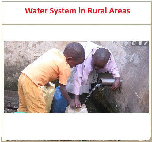 water system in rural areas